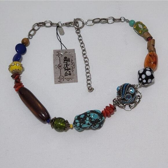Treska funky turquoise beaded necklace‎ new!!! - Picture 1 of 7